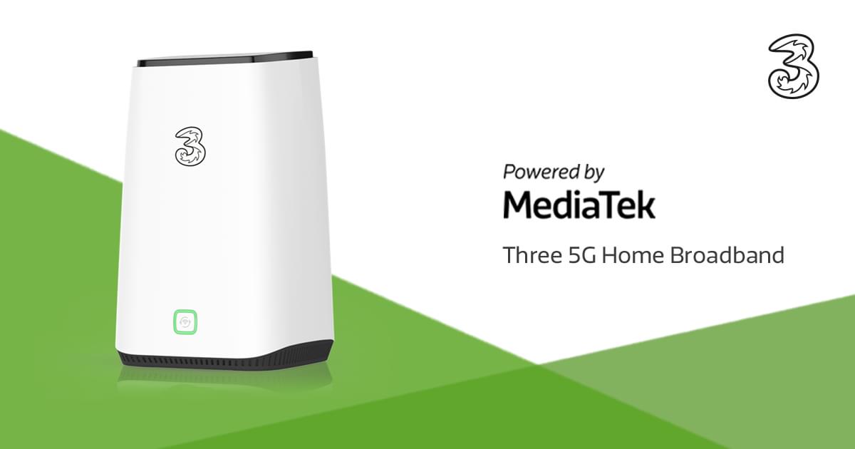 3 (UK) 5G Fixed Wireless, powered by MediaTek T750