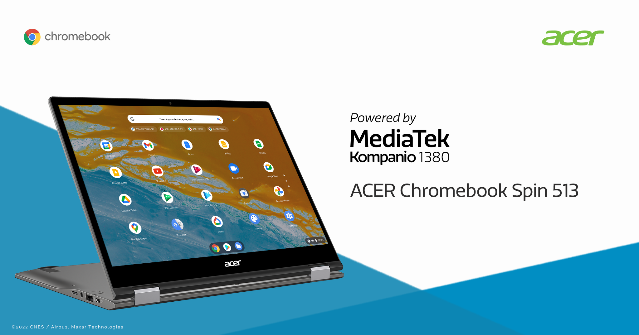 Acer Chromebook Spin 513 powered by the MediaTek Kompanio 1380