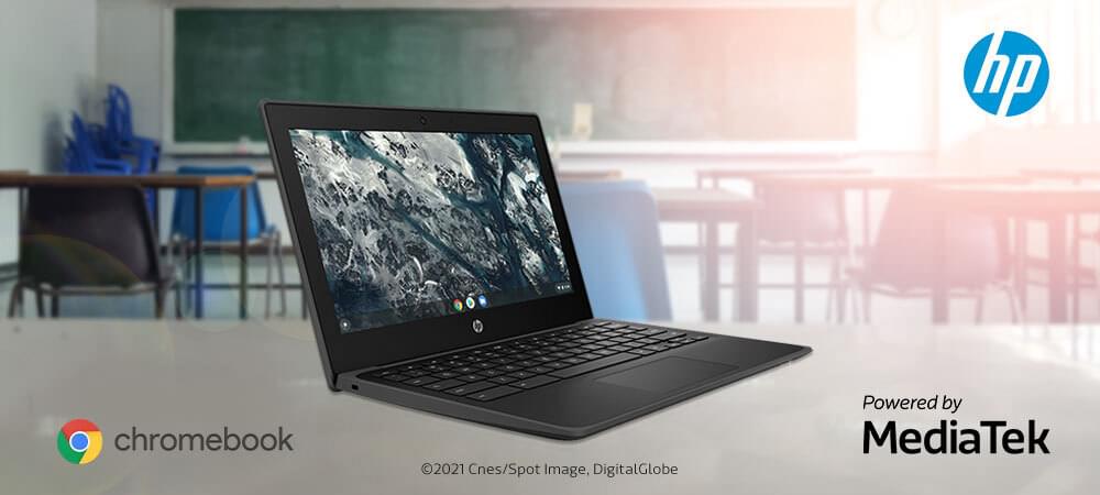Introducing two new HP Education Edition Chromebooks, powered by MediaTek.