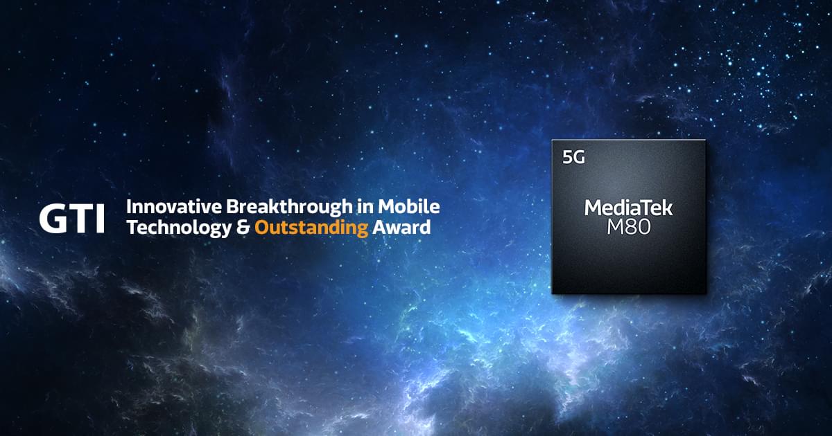 MediaTek M80 5G modem wins the Innovative Breakthrough in Mobile Technology Award at the GTI Awards 2022