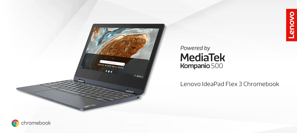 Lenovo IdeaPad Flex 3 Chromebook powered by MediaTek Kompanio 500