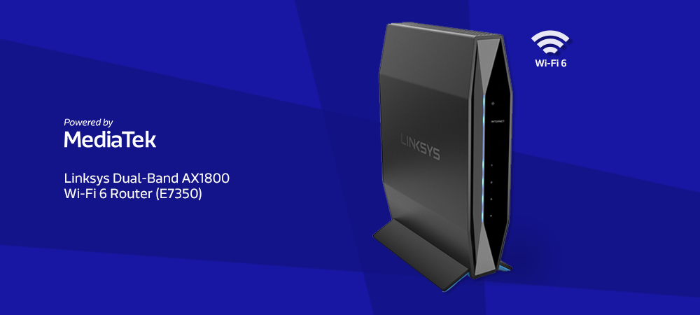 Linksys Dual-Band AX1800 WiFi 6 Router (E7350)