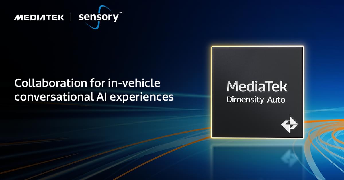 MediaTek and Sensory Collaborate on In-Vehicle Conversational AI Experiences