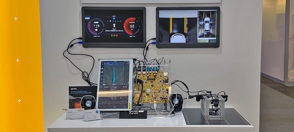 Tri-screen eCockpit system powered by Autus I20 demoed at IAA New Mobility World