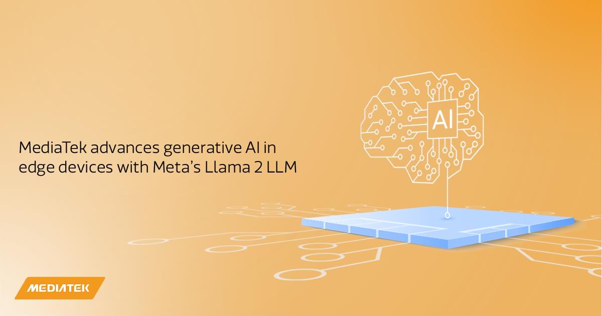 MediaTek advances generative AI in edge devices with Meta's Llama 2 LLM