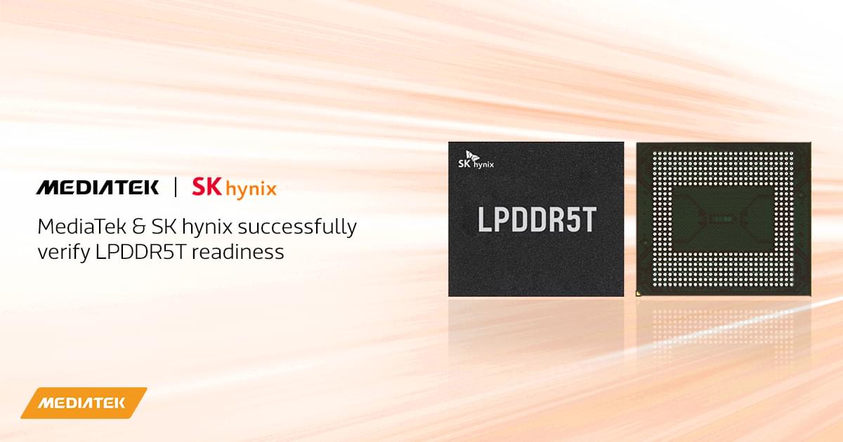 World's fastest LPDDR5T mobile DRAM is ready for MediaTek's next-gen flagship mobile platform