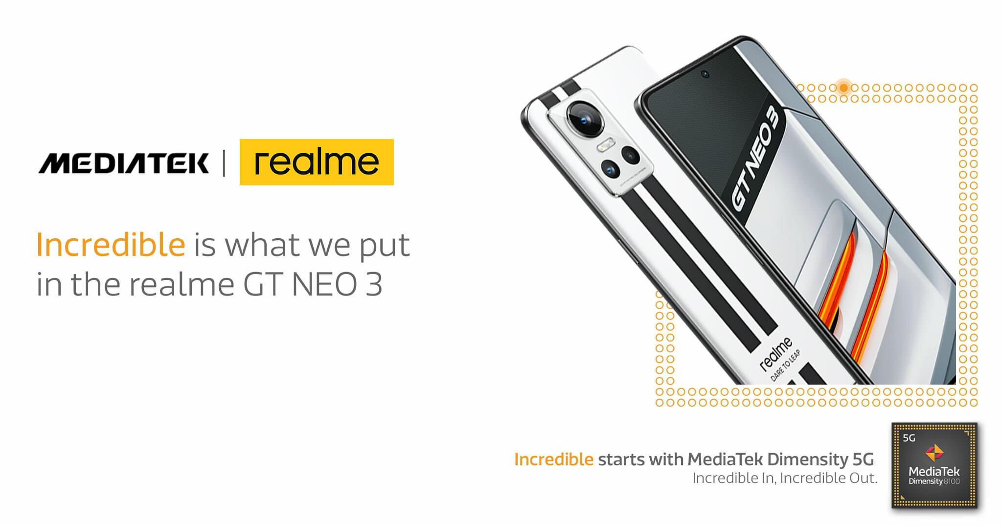 realme GT NEO 3 powered by Dimensity 8100